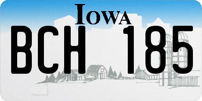 IA license plate BCH185