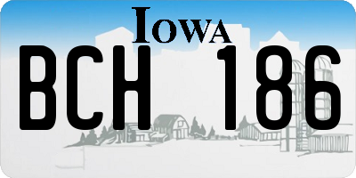 IA license plate BCH186