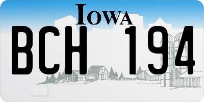 IA license plate BCH194