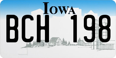 IA license plate BCH198
