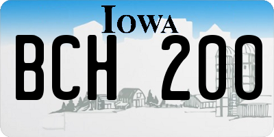IA license plate BCH200