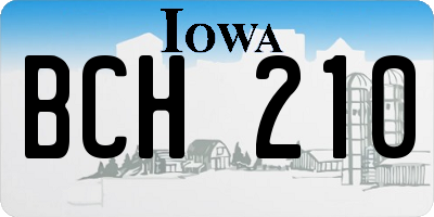IA license plate BCH210