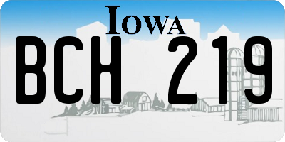 IA license plate BCH219