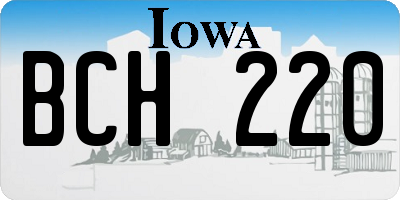IA license plate BCH220