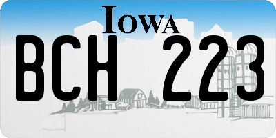IA license plate BCH223
