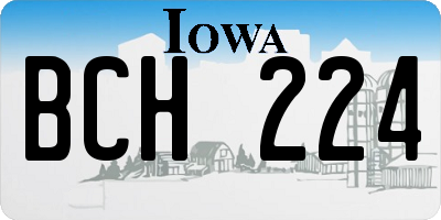 IA license plate BCH224