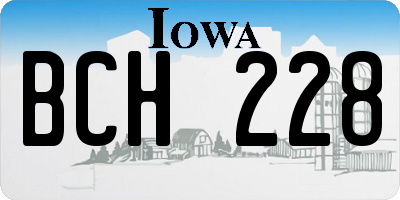 IA license plate BCH228