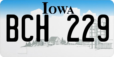 IA license plate BCH229