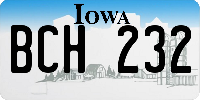 IA license plate BCH232