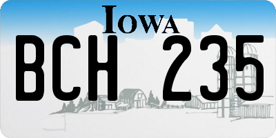 IA license plate BCH235