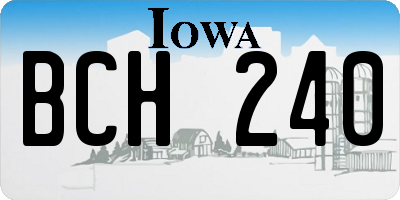 IA license plate BCH240
