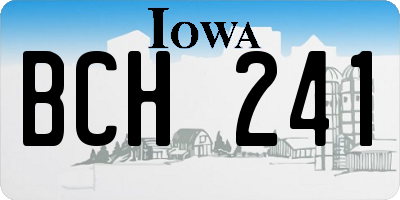 IA license plate BCH241