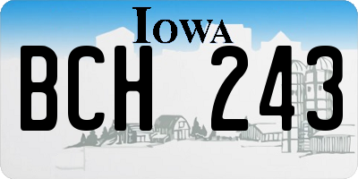 IA license plate BCH243