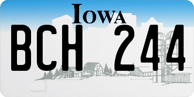 IA license plate BCH244
