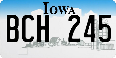 IA license plate BCH245