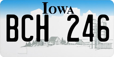 IA license plate BCH246