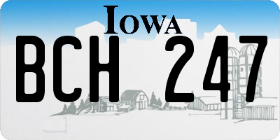 IA license plate BCH247