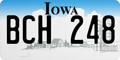 IA license plate BCH248