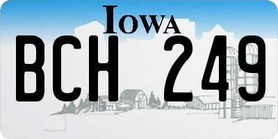 IA license plate BCH249