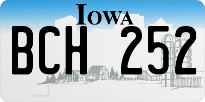 IA license plate BCH252