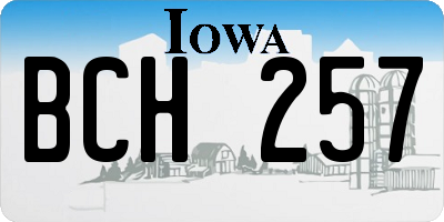 IA license plate BCH257