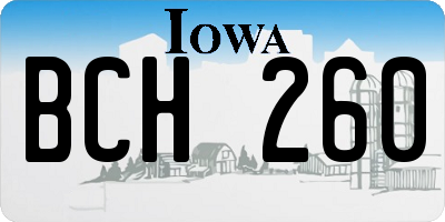 IA license plate BCH260