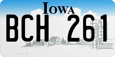 IA license plate BCH261