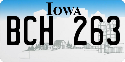 IA license plate BCH263