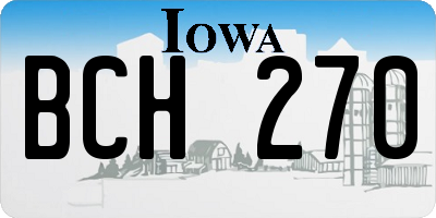 IA license plate BCH270