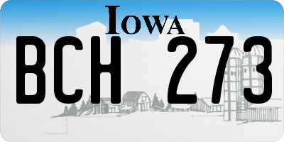 IA license plate BCH273