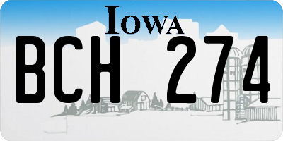 IA license plate BCH274