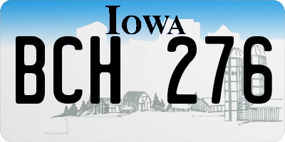 IA license plate BCH276