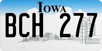 IA license plate BCH277