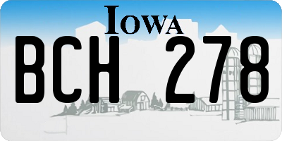 IA license plate BCH278