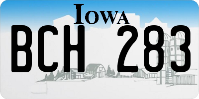 IA license plate BCH283