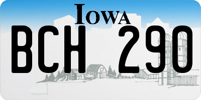 IA license plate BCH290