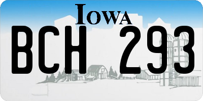 IA license plate BCH293