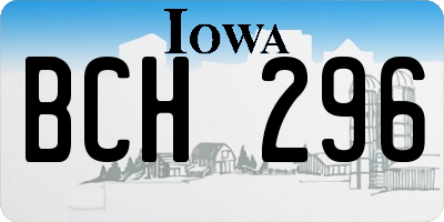 IA license plate BCH296