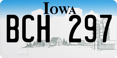 IA license plate BCH297
