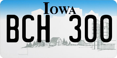 IA license plate BCH300