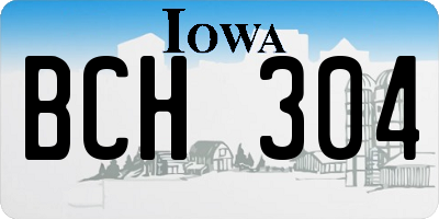 IA license plate BCH304