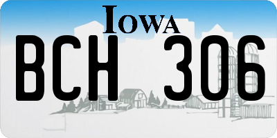 IA license plate BCH306