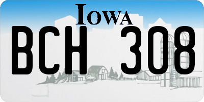 IA license plate BCH308