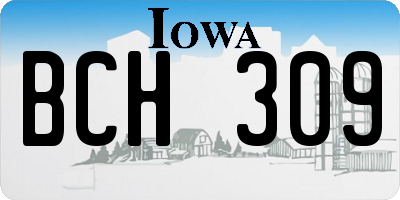 IA license plate BCH309