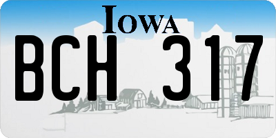 IA license plate BCH317