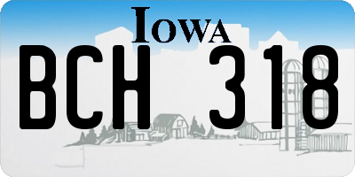 IA license plate BCH318