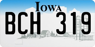 IA license plate BCH319