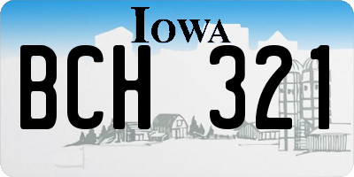 IA license plate BCH321