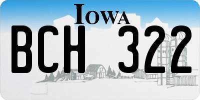 IA license plate BCH322