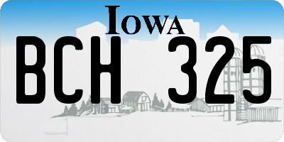 IA license plate BCH325